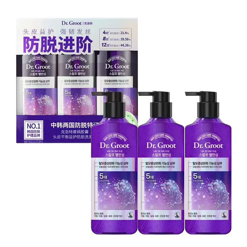 山姆會員商店正品 克洛特 防脫洗髮水套裝400mLX3瓶 山姆洗髮水