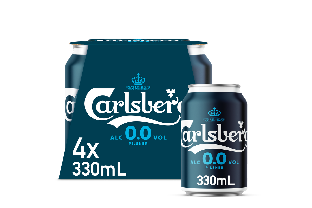 零度嘉士伯 (330ml x 4罐)【新舊包裝隨機出貨】