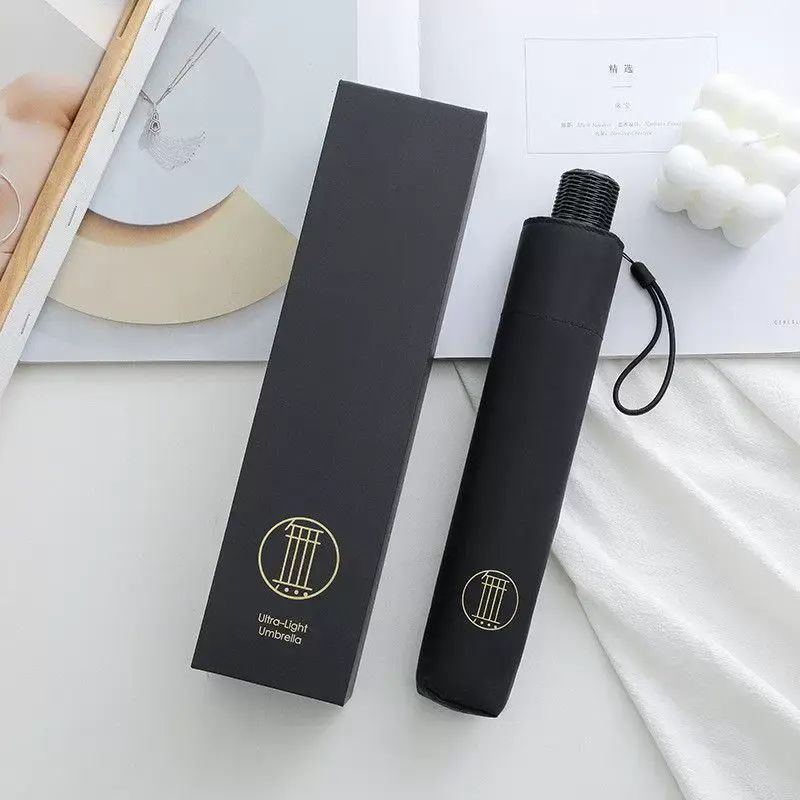 Lightweight 180g vinyl sun protection three-fold umbrella ins extra large 108cm double lightweight 