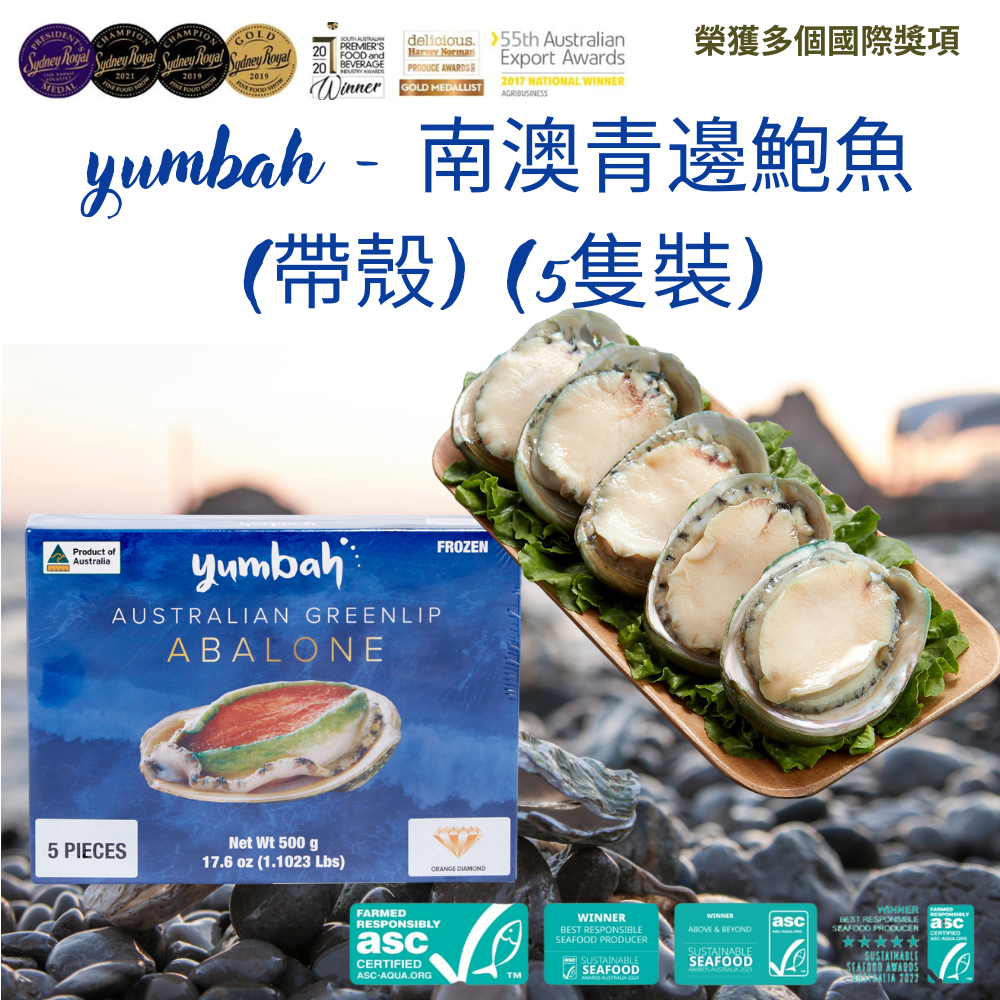 Australia Green Lip. Abalone (5pcs) (Frozen)