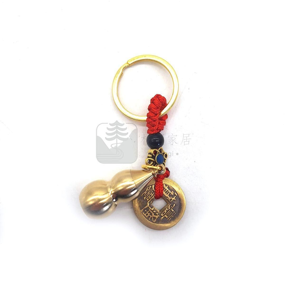 風水擺設 幸運物葫蘆匙扣 招財 幸福 風水 可打開銅葫蘆吊飾 隨身掛飾 幸運好意頭小掛件 鑰匙扣 開運鎖匙圈 掛飾 掛件 風水用品推薦 風水擺件推介 葫蘆+五帝錢 