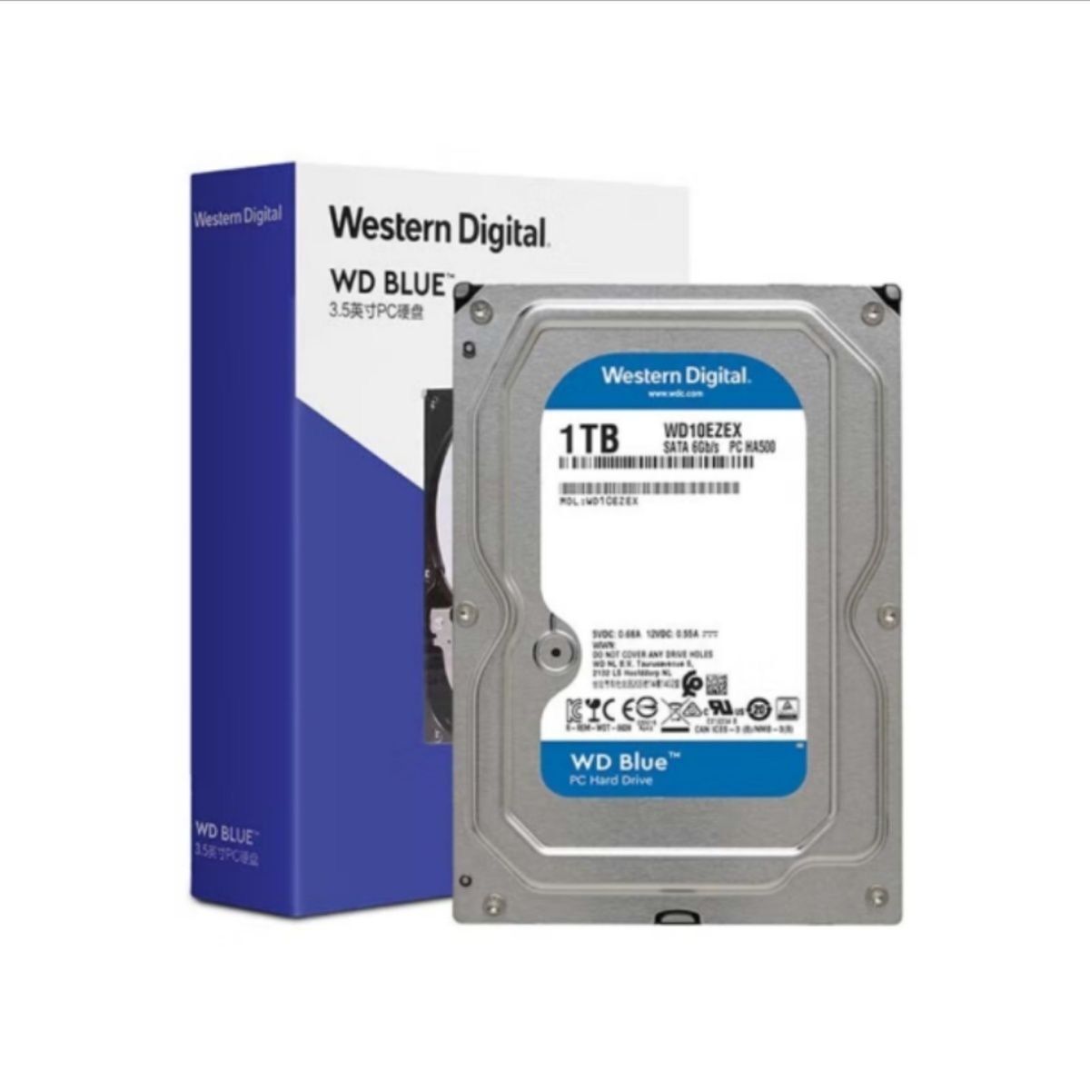 1T 藍盤 - 3.5" 容量型硬盤 4TB WD40EZAZ 傑出效能及穩定性 5400轉