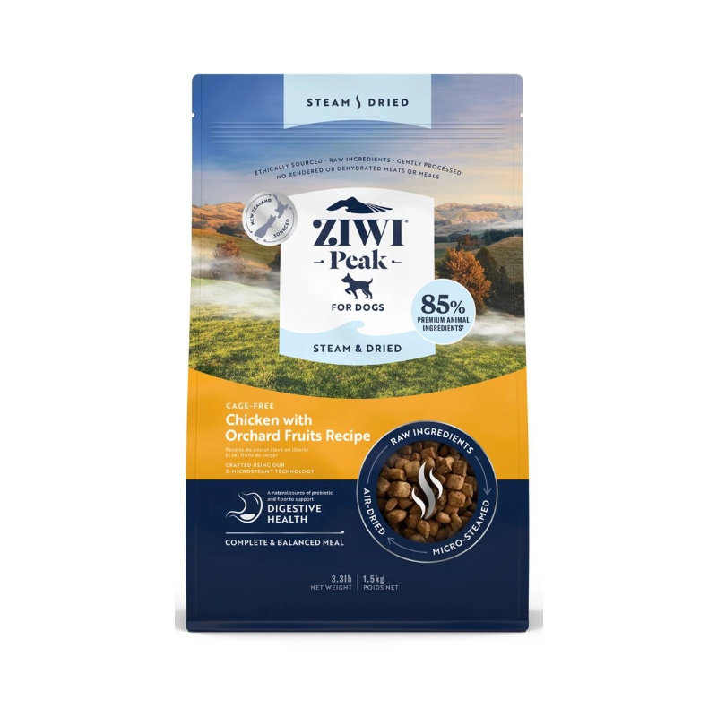 ZIWI柔蒸溫乾風乾放養雞配果園水果配方狗乾糧(1.5公斤) Exp:2026-05-01