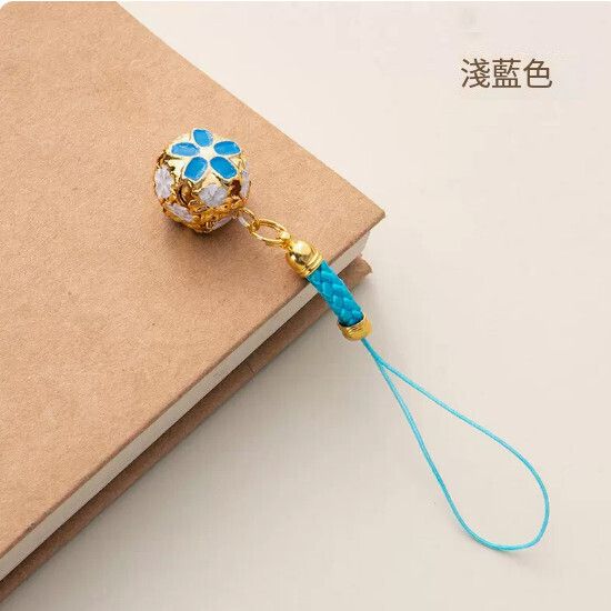 手機吊墜掛繩【泰藍鈴鐺-淺藍色】#Q901007609