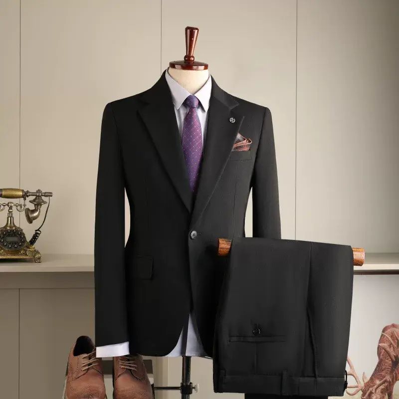 1新郎結婚伴郎服西服套裝男士韓版修身禮服高級感商務職業正裝男