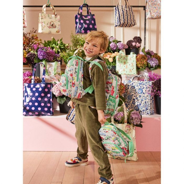 RETRO CARS GREEN 兒童中型背包