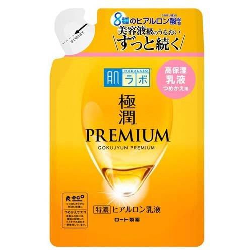ROHTO Gokujyun PREMIUM Hyaluronic Acid Moisturizing Milk 140ml refill (Parallel Import)