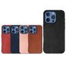 Black Frame Two-color Calf Texture PU Phone Case For iPhone 16 (Black)