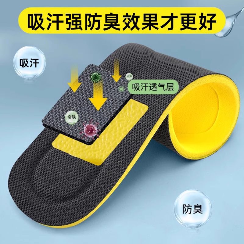 怡足康 男女運動鞋墊 吸汗防臭 跑步透氣 減震軟墊 久站不累- D三角透氣減震-藍底灰 41-42【可裁剪】