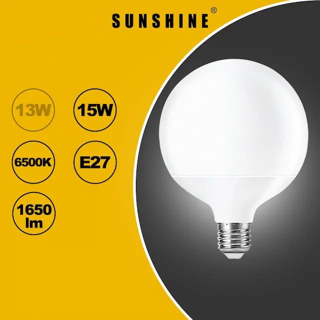 LED Bulb(G120 Globe) - 15W / E27 / Daylight 6500K #LED Globe #LED Light Bulb (LGM-15E27D)