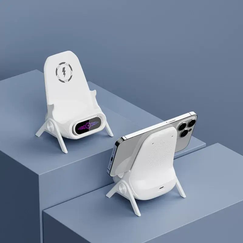 Creative Phone Stand Small Chair Style Wireless Charger Lazy Holder for TV Watching Magnetic