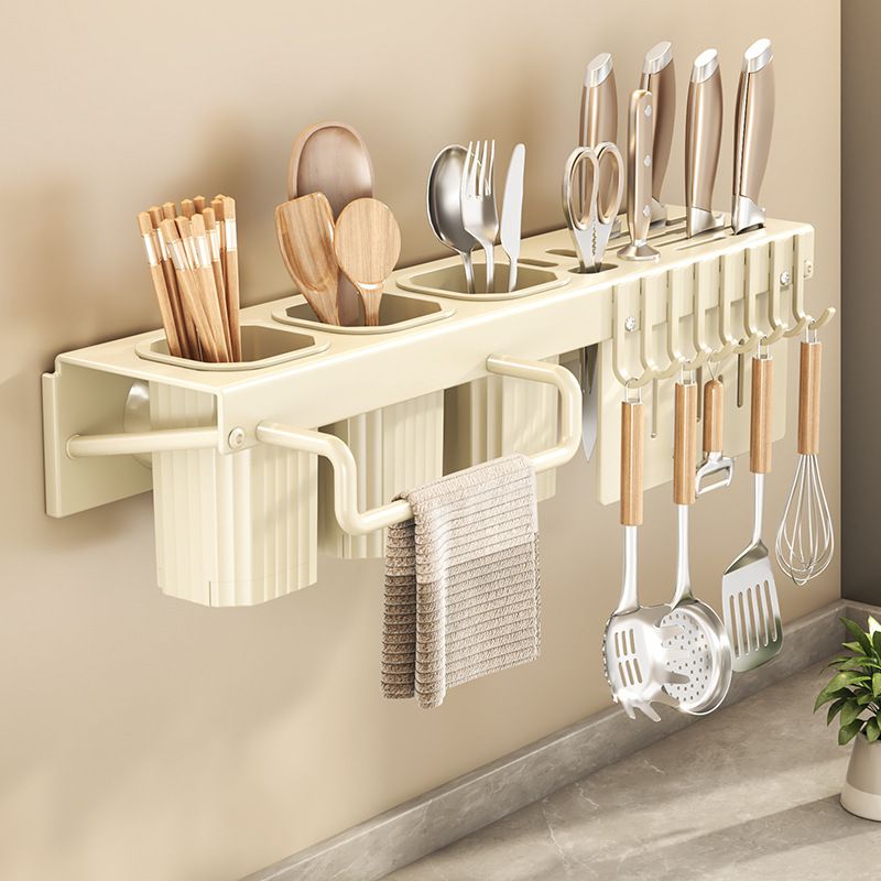 厨房吸盘刀具壁挂式多功能刀架置物架免打孔筷笼一体收纳架筷子筒