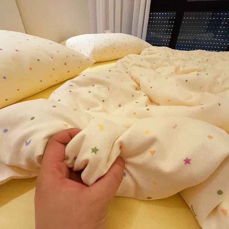 全棉双层纱 四季款超软全棉双层纱纯棉三四件套