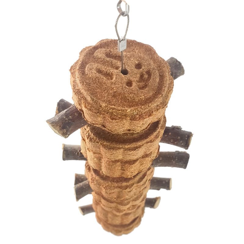 草餅蘋果枝磨牙串 寵物兔荷蘭豬磨牙零食 草球串寵物用品- 胡蘿蔔圓形蘋果枝草串 OPP自封袋包裝