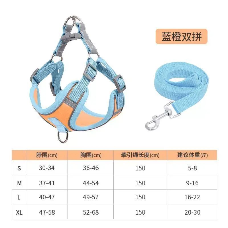 Pet Dog Leash Outdoor Chest Harness Shirt Walking Half-Wrap Cat