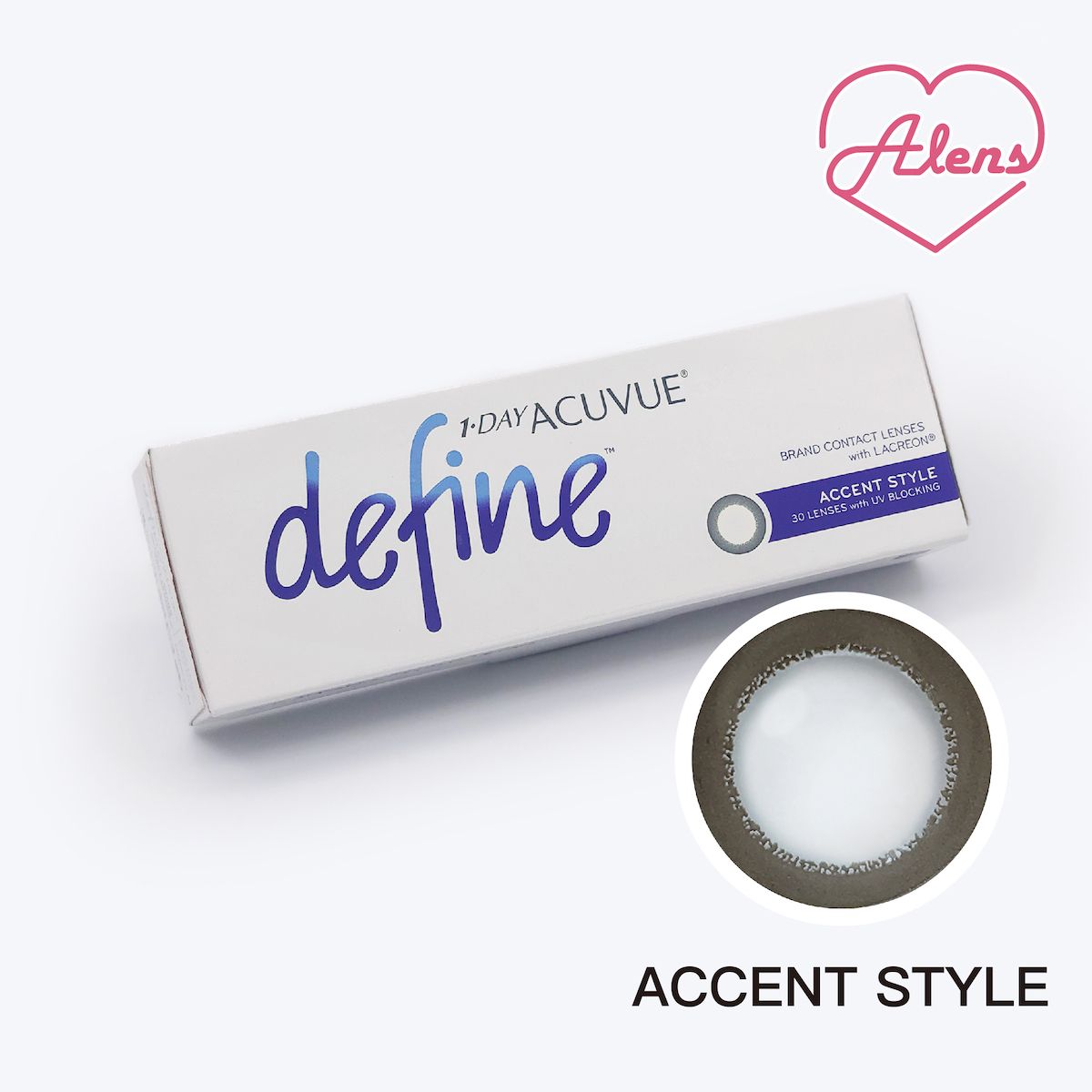Acuvue Define 1Day Accent Style 30 pcs,P:-1.00(Exp:2026年10月)