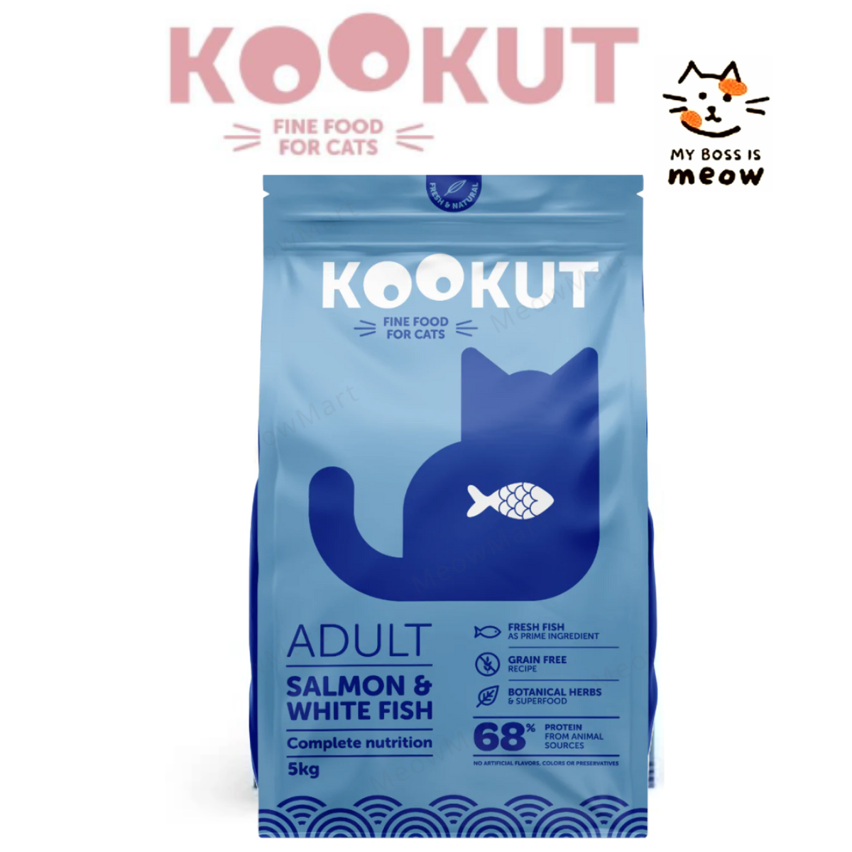 Salmon & White Fish Dry Food for Cat 5kg  [SF5]