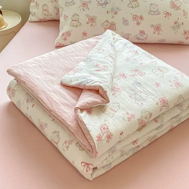 夏季大豆纤维夏被夏凉被空调被四件套可水洗薄被子三件套