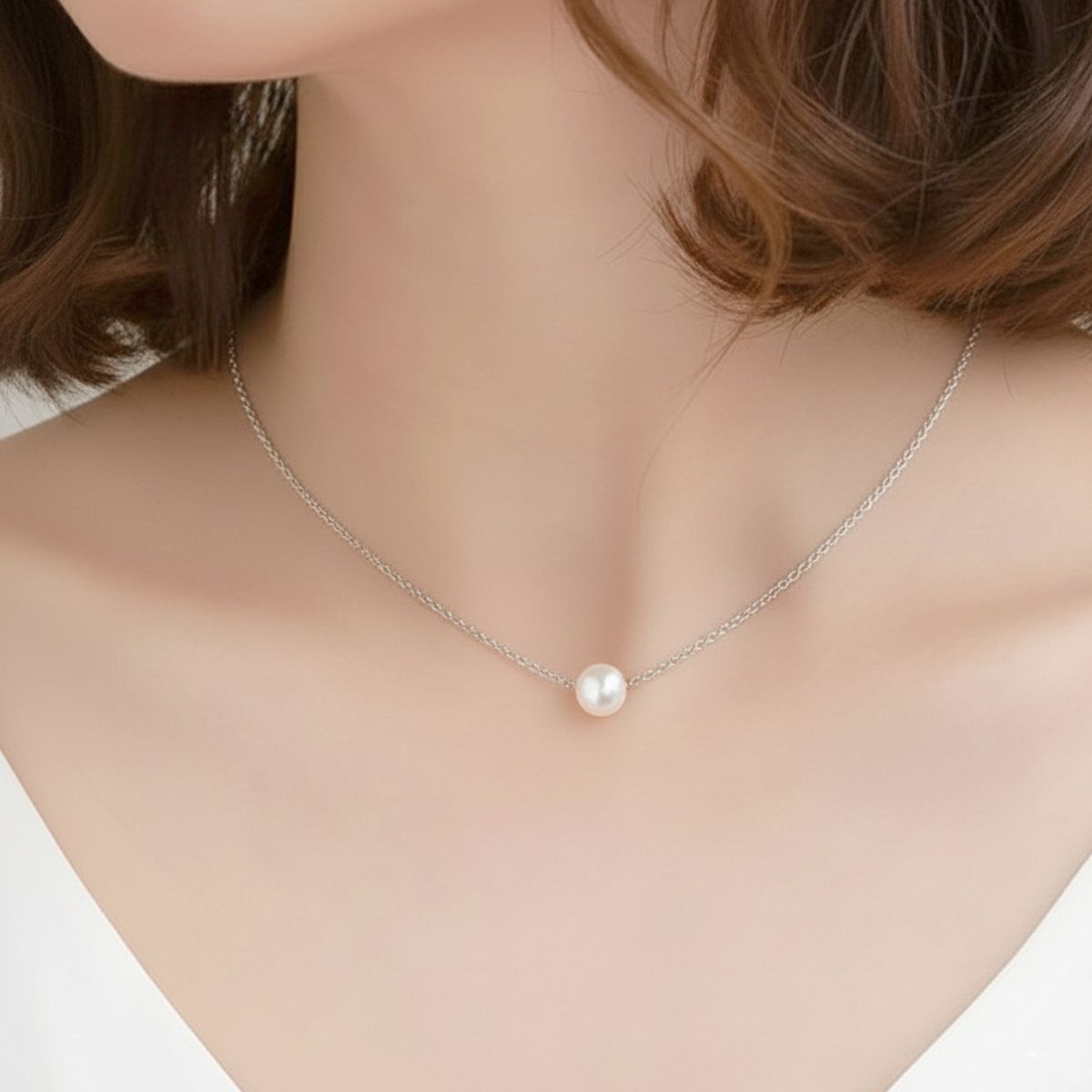 淡水珍珠925純銀頸鏈