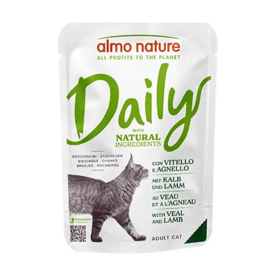 Daily - Veal & Lamb (70g) Adult Cat Wet Food 5277/125856 AlmoNature 