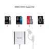 3-in-1 USB SD MicroSD CF Card Reader | Attached USB-A to Type C Adapter | OTG Function | Y-9313D
