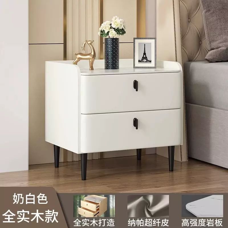 新款简约现代轻奢高级感实木网红创意小型卧室储物收纳床头柜