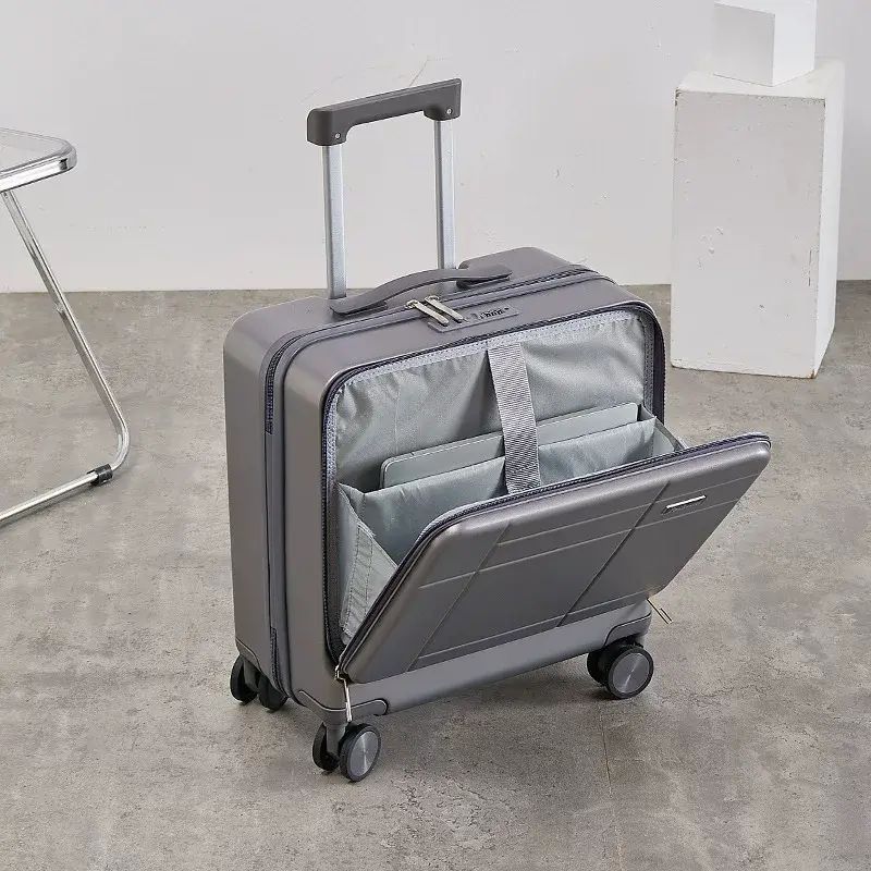 前置开口行李箱男女拉杆箱静音旅行箱万向轮密码箱