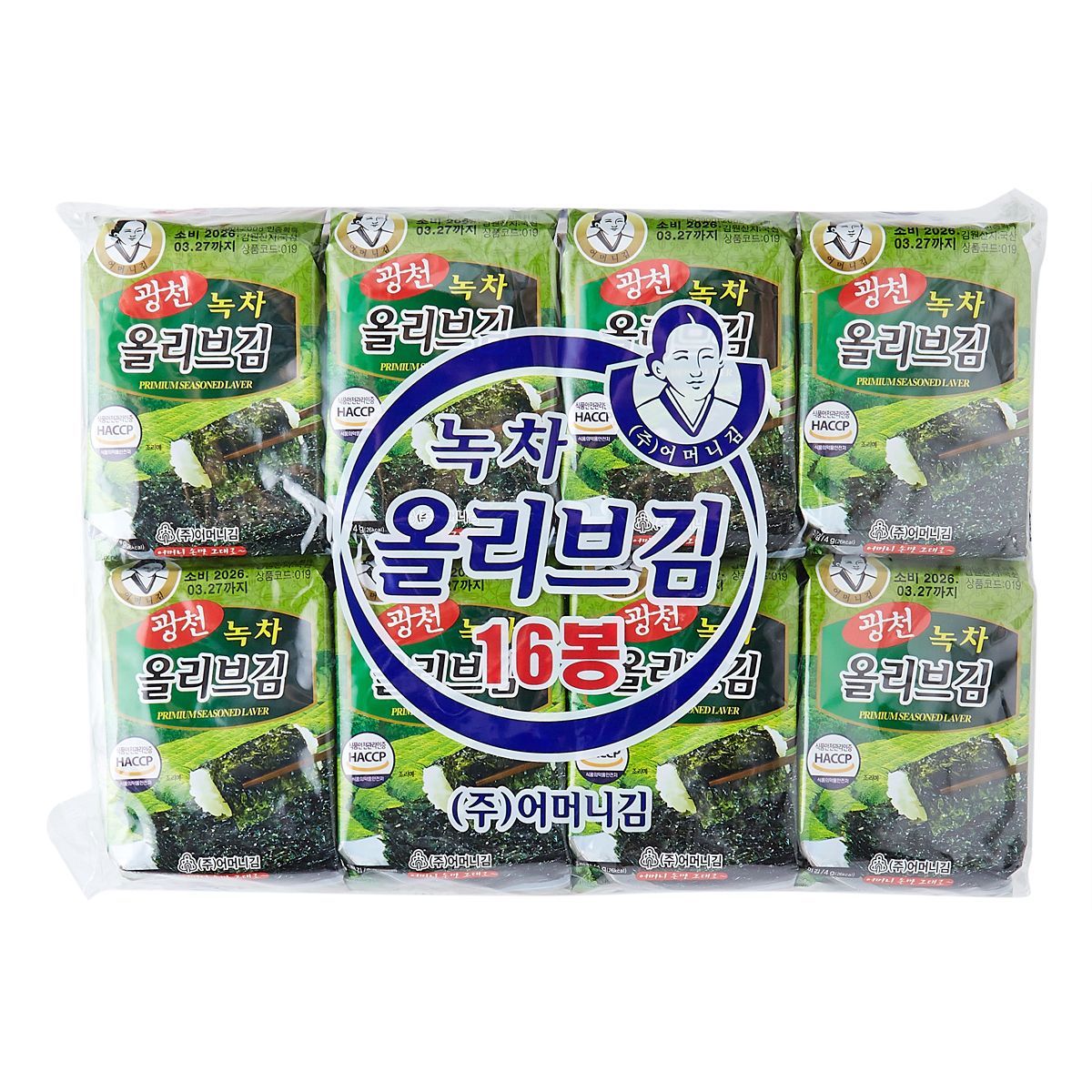 [韓國直送] 韓國即食紫菜(原味)(家庭裝) 16包 #平行進口