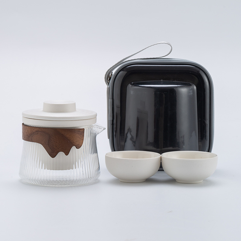 HUI LINGYANG-徽羚羊-戶外旅行便攜茶具套裝 文韻一壺二杯 野餐露營用品 茶具 便攜茶杯 茶杯