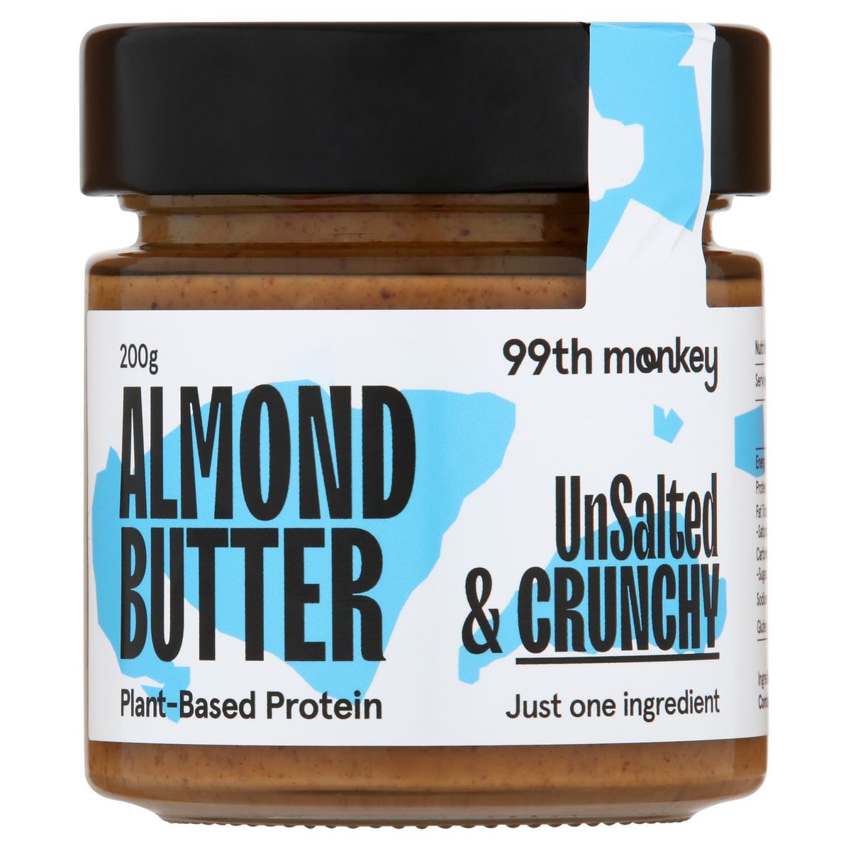 100% Nut Butter – Almond Nut Butter - UnSalted & Crunchy   200g (Expiry date : 10 Mar 2027)