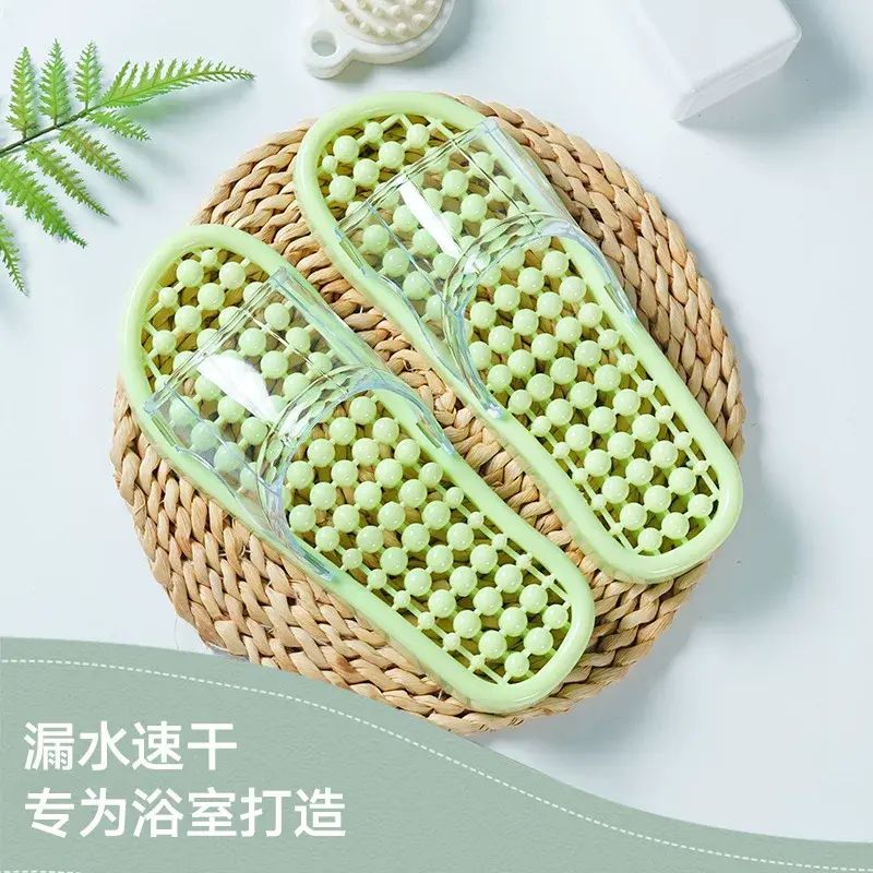 新款浴室洗澡穿拖鞋女夏家用按摩软底卫生间漏水速干防滑凉拖