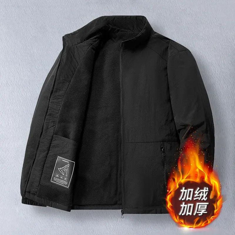 新品2025男工装夹克外套潮流户外百搭秋冬季欧美式加绒