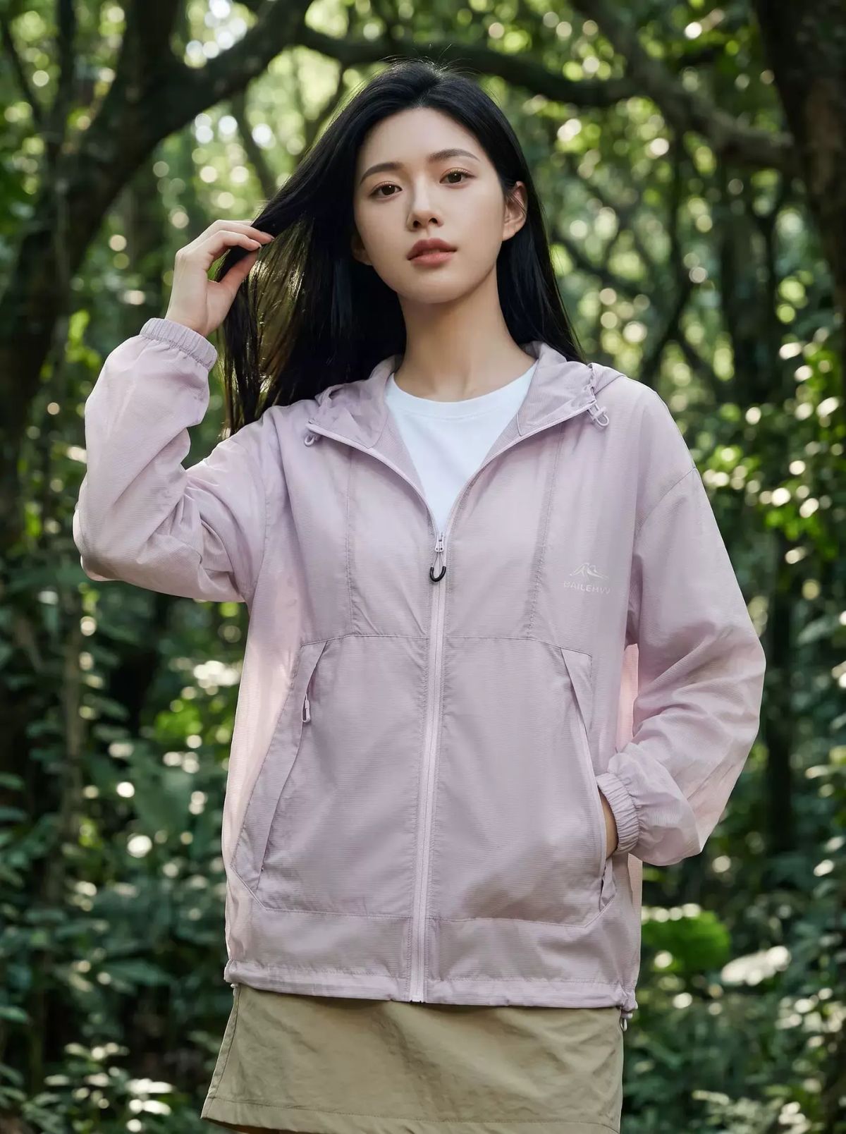 户外运动防晒衣夏季新款轻薄透气遮阳女款纯色皮肤衣