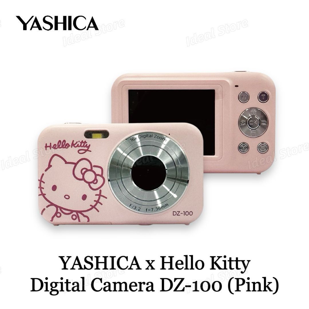 紧凑型数码相机 DZ-100 Hello Kitty 游乐场 粉色 紧凑型数码相机 DZ-100 Hello Kitty 游乐场 粉色 🆕 全新Yashica X Hello