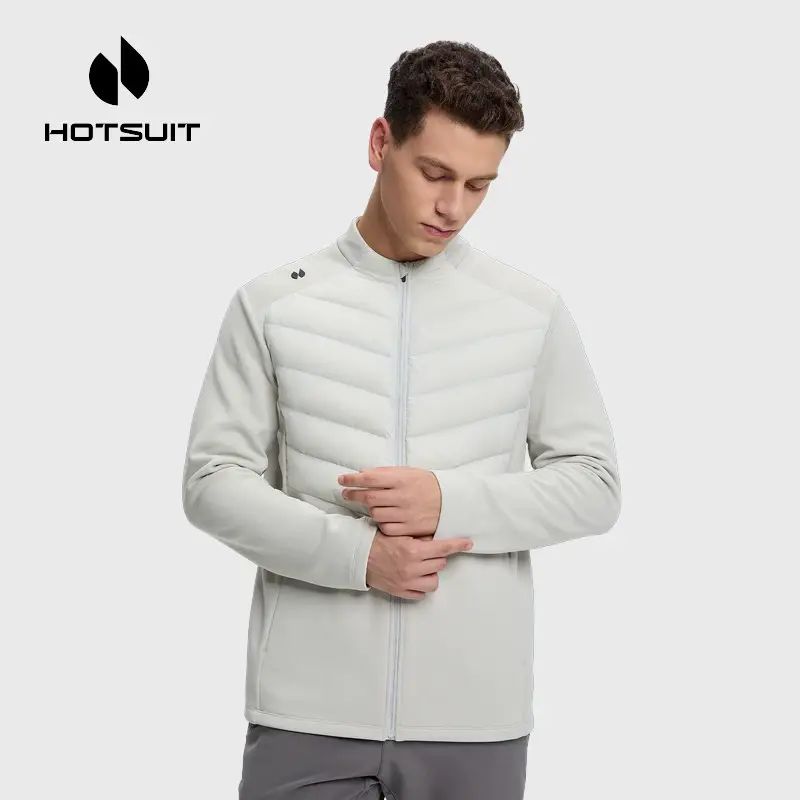 hotsuit后秀羽绒服男款冬鸭绒保暖立领防风加厚运动羽绒针织外套94A20E778