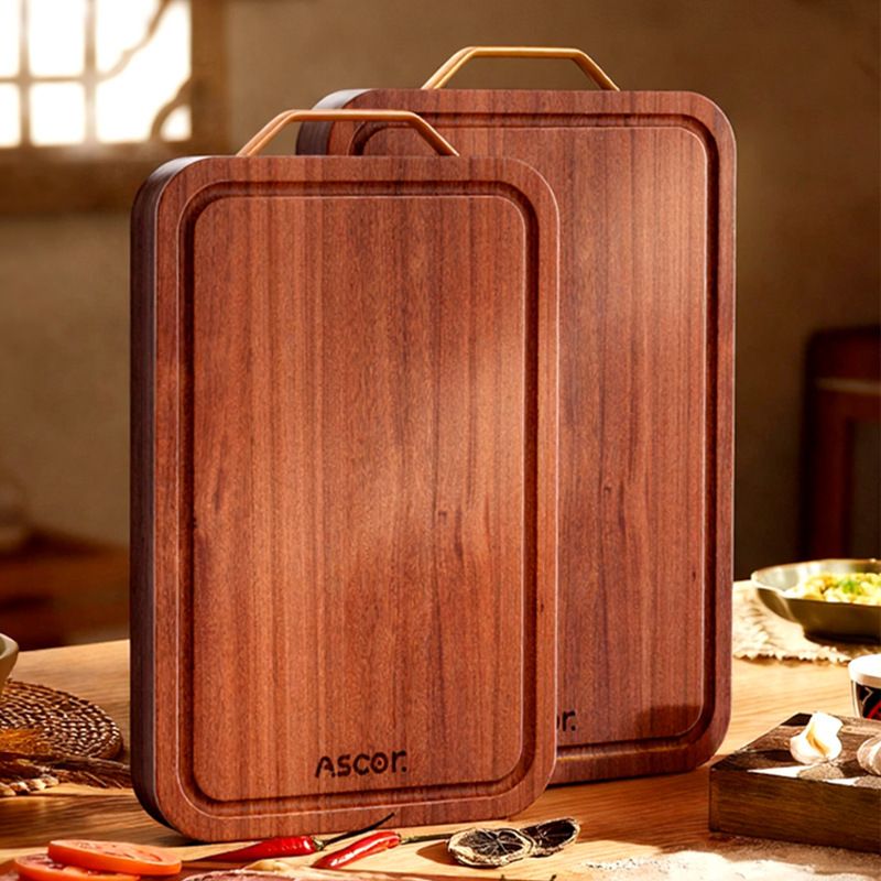Ebony kitchen cutting board, anti mold and antibacterial double-sided solid wood cutting board