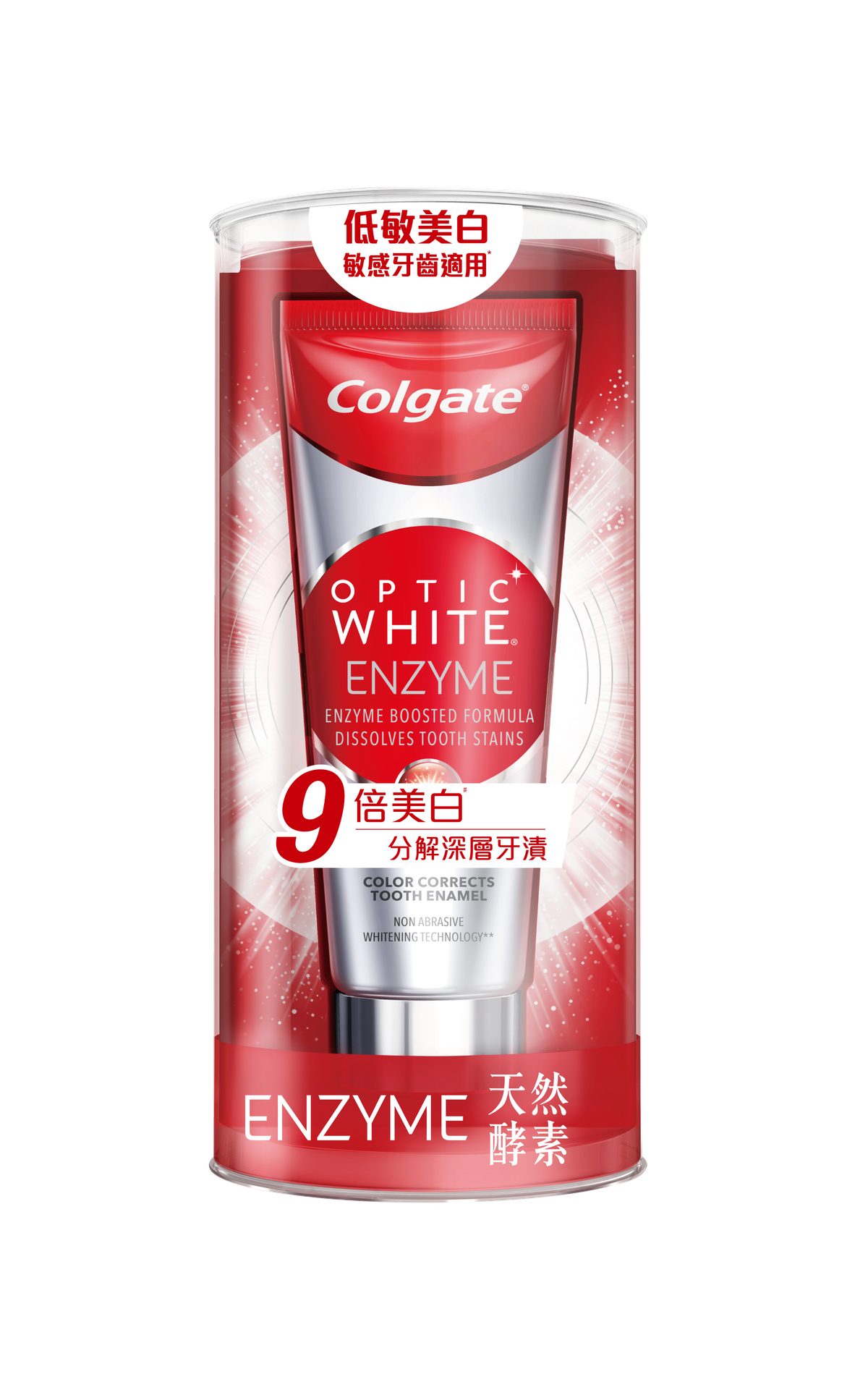 光感白天然酵素低刺激性5天去除深層牙漬 專為敏感牙齒研發美白牙膏 (新舊包裝隨機發送)