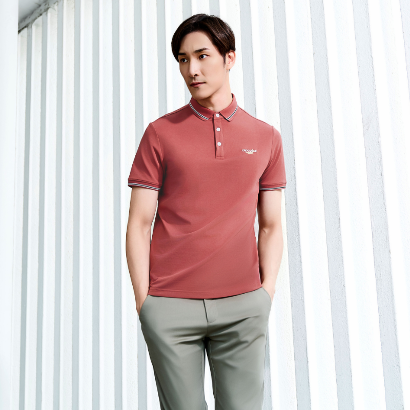 棉混紡純色POLO