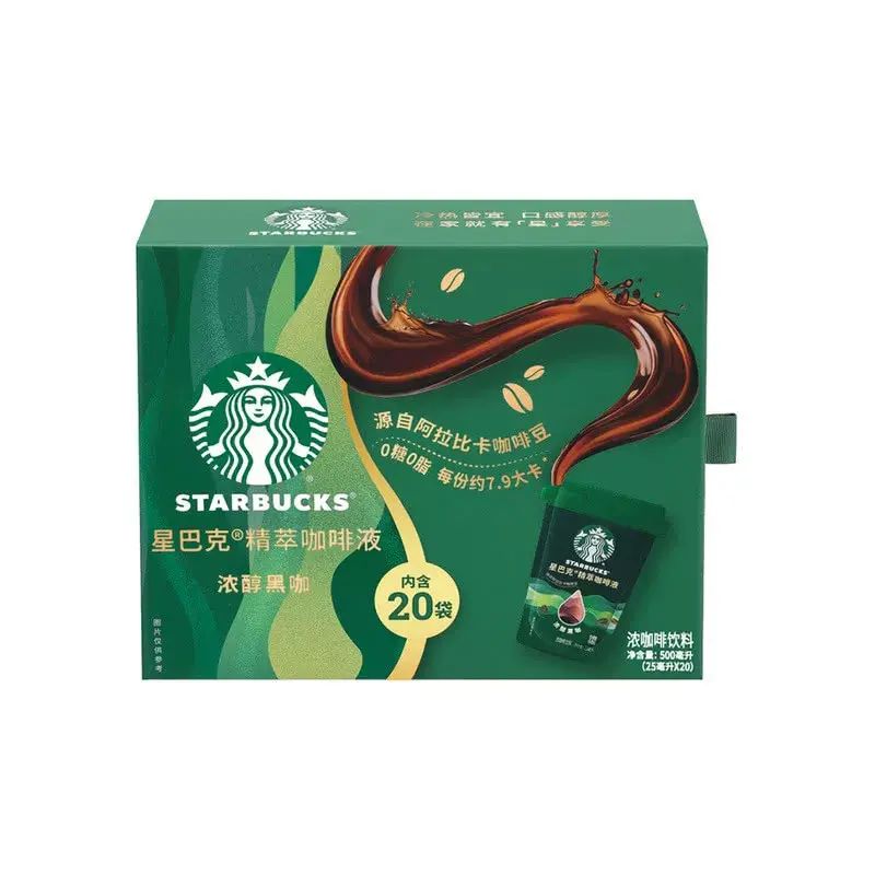 山姆會員店Member's Mark星巴克精萃咖啡液濃醇黑咖禮盒裝25ml*20醇香濃郁平行進口