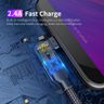 FXCM-WY0G 蜿蜒系列 2.4A USB轉Micro USB 180度旋轉數據線，線長:1.2米（灰色）