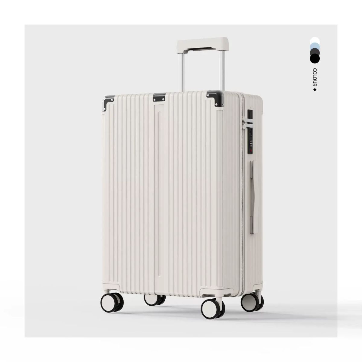 Multifunctional thickened large-capacity explosion-proof zipper suitcase