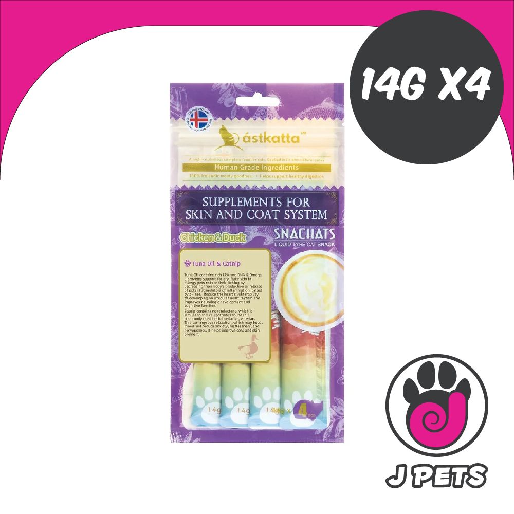 Astkatta Snackats for Cats Chicken & Duck (14g x4)
