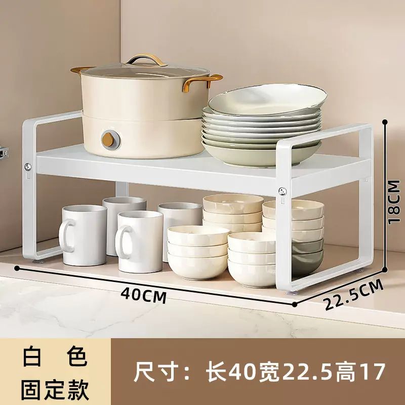 廚房置物架雙層家用調味料微波爐分層整體櫥櫃內隔板架置物架微波平行進口