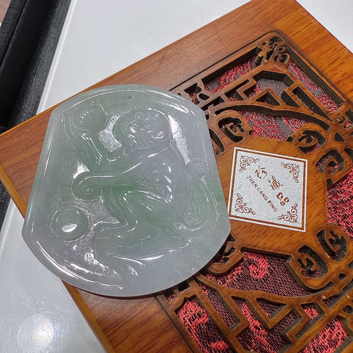 A55緬甸翡翠猴牌配繩隨機發貨