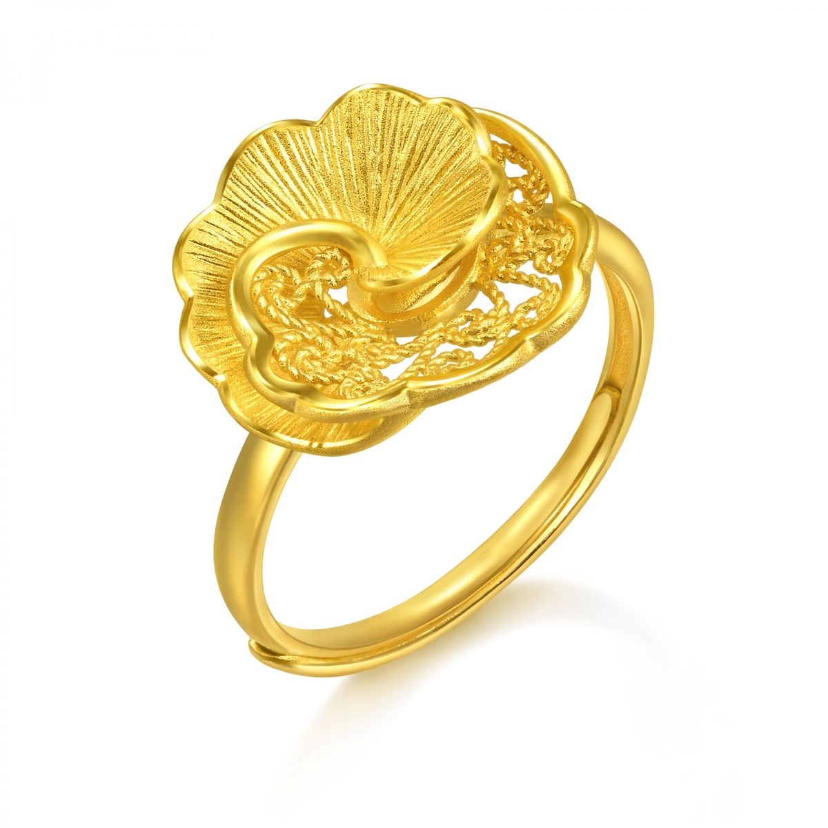 Chinese Wedding Collection 999.9Gold RingAdjustable 95839R Price-by-Weight approx 0.13 tael