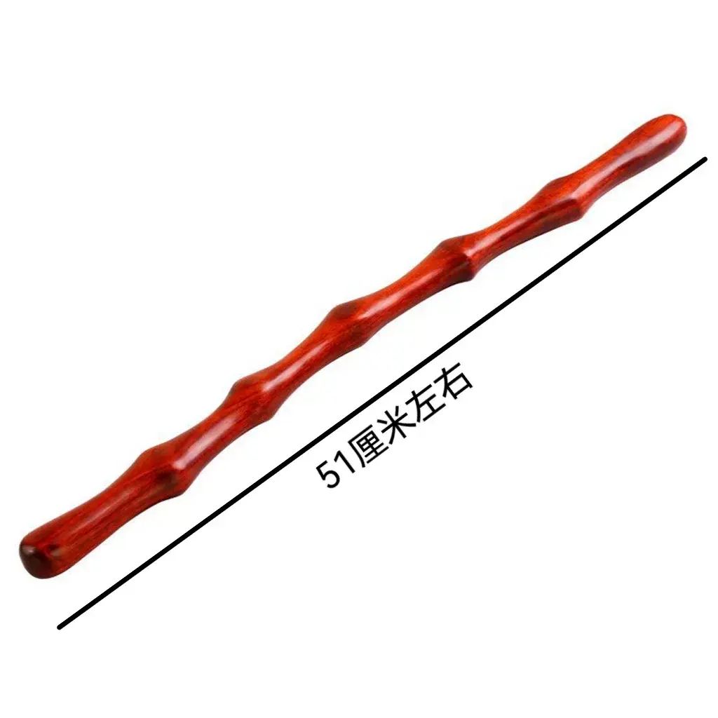 紫檀擀筋棒 波浪弧度全身按摩棒木質雕刻美容院按摩棒