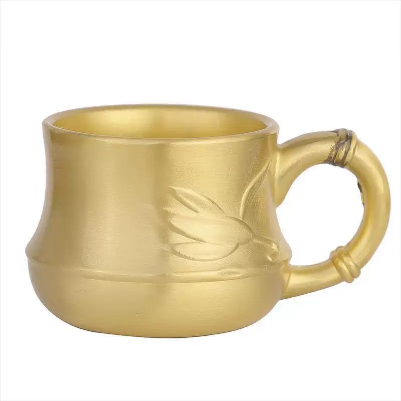 森舍黃銅擺件家居擺件銅工藝品茶杯酒杯竹節杯