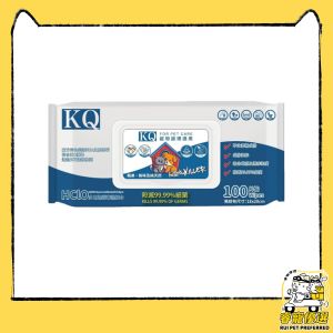 [贈品]KQ - HClO 寵物用無酒精消毒濕紙巾100片裝 (價值$88) 