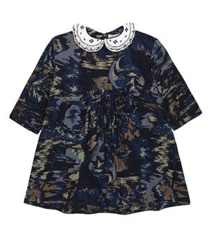 Caramel Buddleia floral dress