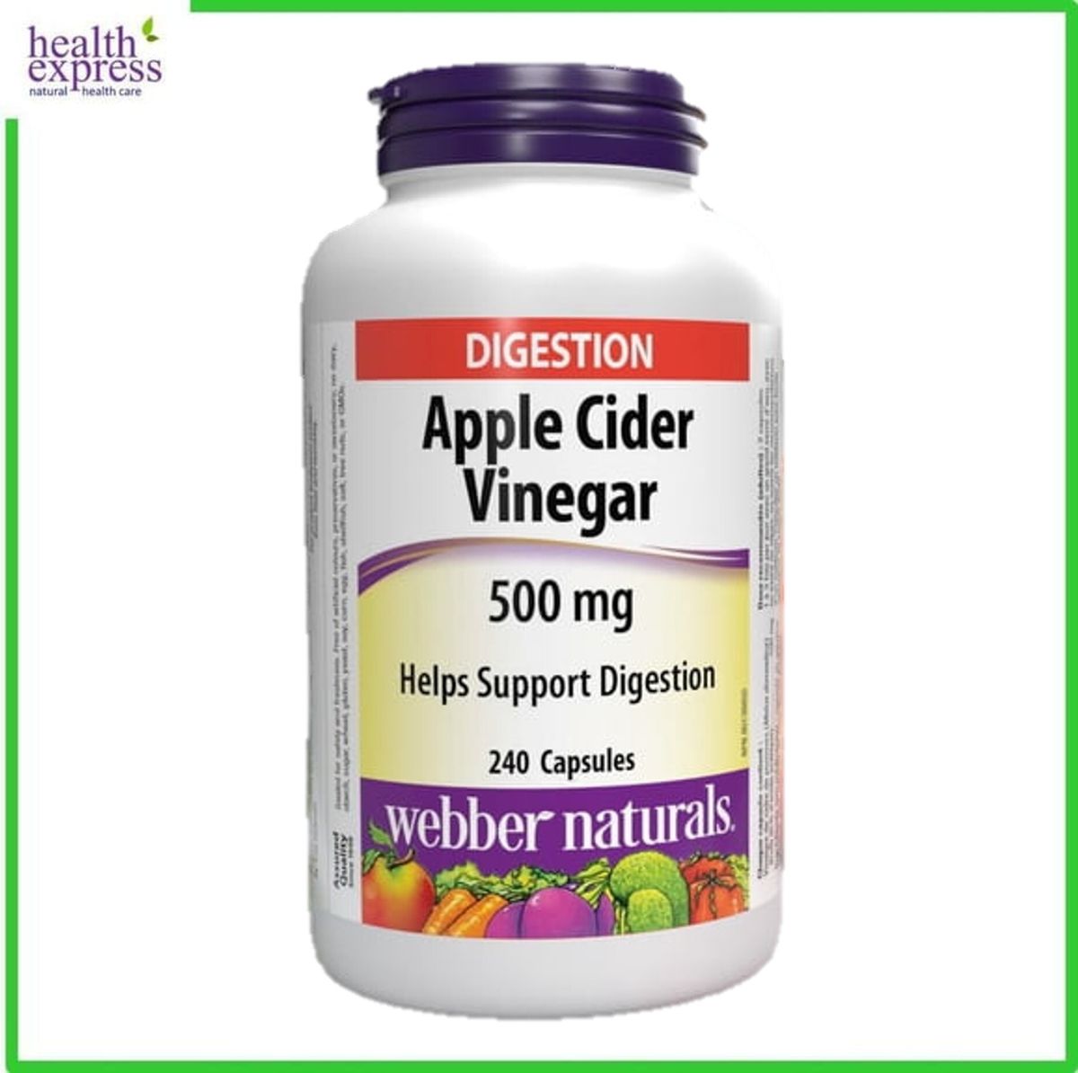 Apple Cider Vinegar (500 mg) 240 capsules [Parallel Goods]